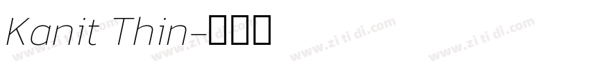 Kanit Thin字体转换